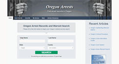 Desktop Screenshot of oregonarrest.org