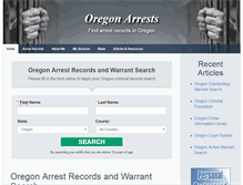 Tablet Screenshot of oregonarrest.org